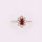 Bague Bague Petite Marguerite Rubis Diamants 58 Facettes