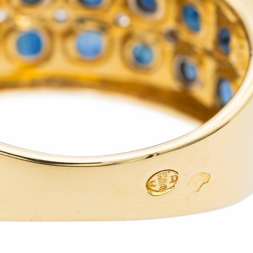 Bague 52 Bague Bandeau Or jaune Saphir 58 Facettes 2662592CN