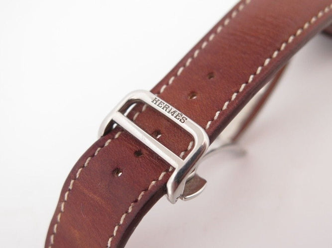 Montre montre HERMES arceau chronographe 43 mm automatique acier palladie 58 Facettes 254421