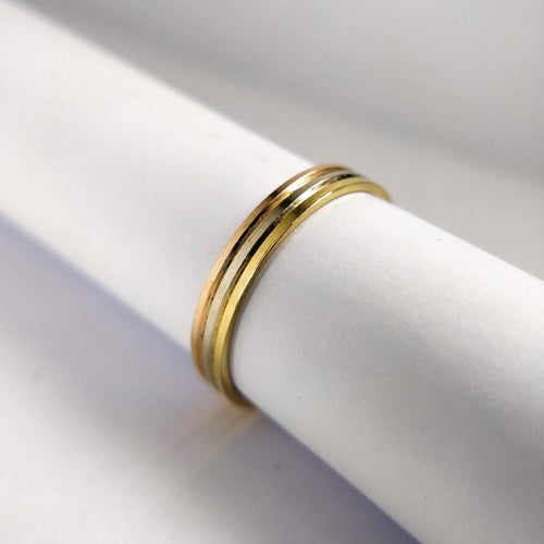 Bague Bague trois ors 58 Facettes 5558