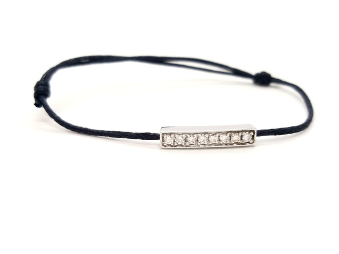 Bracelet Bracelet Cordon Or blanc Diamant 58 Facettes 578870RV