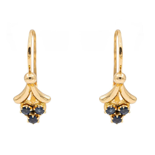 Boucles d'oreilles Boucles d'oreilles Dormeuses or jaune Saphir 58 Facettes 2172925CN