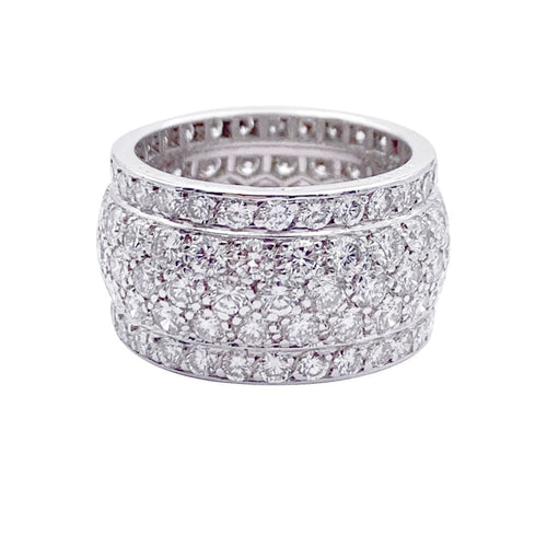 Bague 55 Bague Cartier, "Nigeria", pavage diamants. 58 Facettes 32832