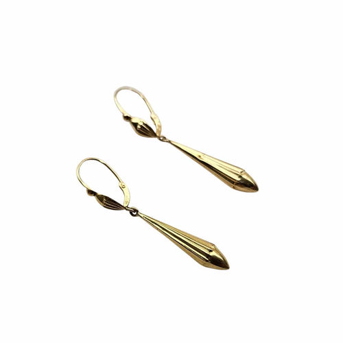 Boucles d'oreilles Boucles d’oreille pendantes forme gouttes Or jaune 58 Facettes