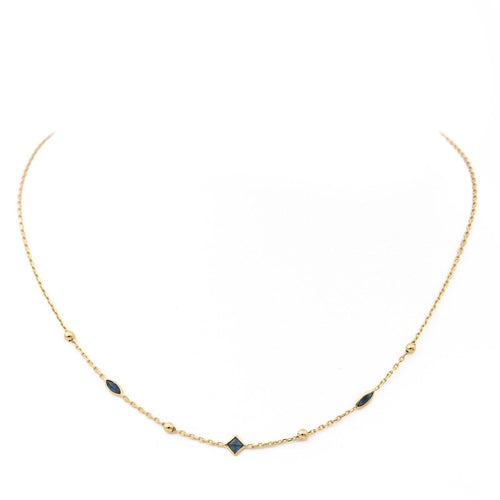 Collier Collier Chaine Or jaune Saphir 58 Facettes 1654247CN