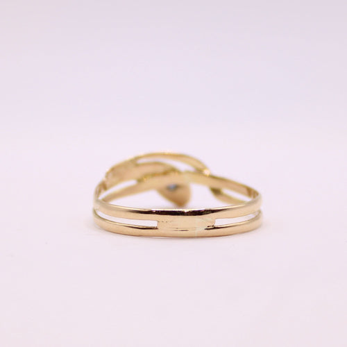 Bague Bague serpent or jaune et saphir 58 Facettes