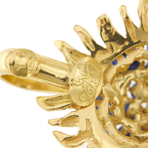 Pendentif Ciondolo sole con zaffiri 58 Facettes 33075