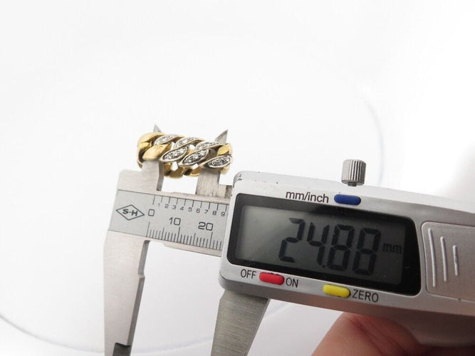 Bague 58 vintage bague POMELLATO gourmette or blanc et jaune 18k et diamants 58 Facettes 253587