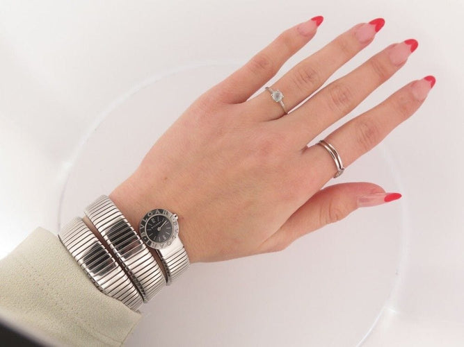 Montre montre BULGARI tubogas bb191ts triple tour 19 mm quartz acier 58 Facettes 247842