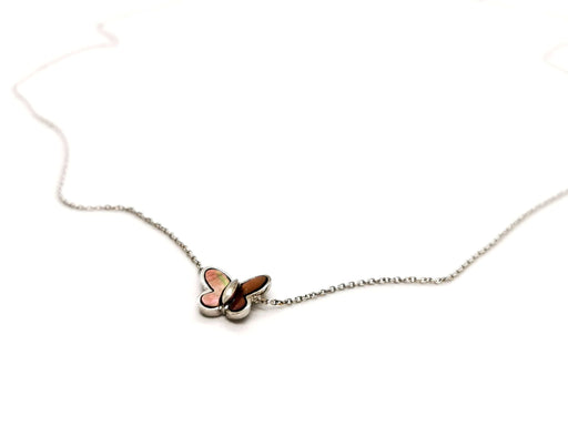 Collier Morganne Bello Collier Papillon Or blanc Nacre 58 Facettes 1186450CN