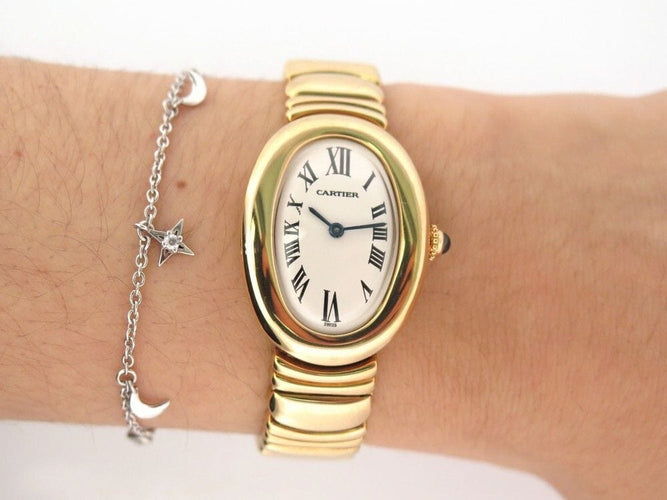 Montre montre CARTIER baignoire pm 31 mm en or jaune 18k quartz 58 Facettes 257010