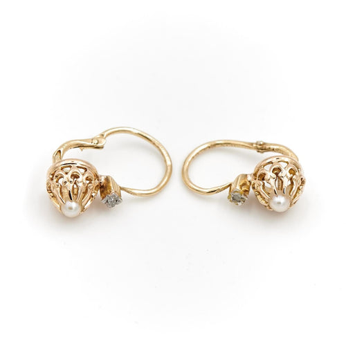 Boucles d'oreilles Boucles d'oreilles Or jaune Perle 58 Facettes 1969299CN