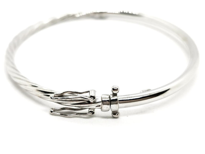 Bracelet Bracelet Jonc Or blanc 58 Facettes 1899524CN