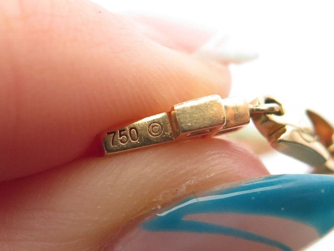 Bracelet bracelet CARTIER breloque croix or jaune 18k 6 diamants 0.36ct 58 Facettes 254652