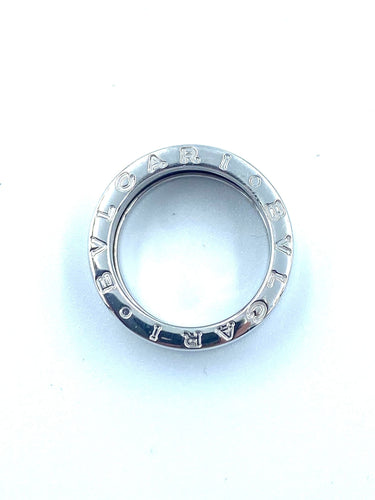 Bague 52 BVLGARI. Collection BZERO1, bague or blanc 18K 58 Facettes
