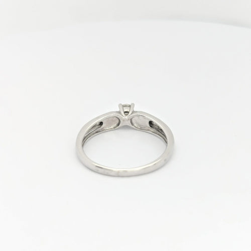 Bague 54 Bague solitaire Or blanc Diamants 58 Facettes 28793