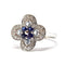 Bague Bague fleur Saphirs, Aigue-Marine, Diamants 58 Facettes