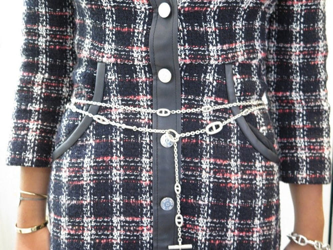 Collier collier HERMES sautoir farandole 160cm en argent 58 Facettes 255567