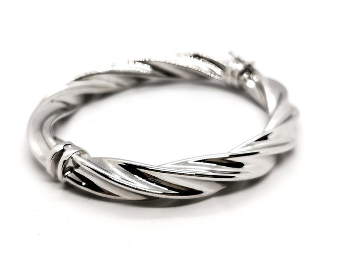 Bracelet Bracelet Jonc Or blanc 58 Facettes 1913076CN