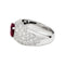 Bague 49 Bague jonc pavage diamant, rubis 1,78 carats. 58 Facettes 30945