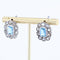 Boucles d'oreilles Boucles d'oreilles anciennes marguerites aigue-marines et diamants taillés en rose 58 Facettes 21-717