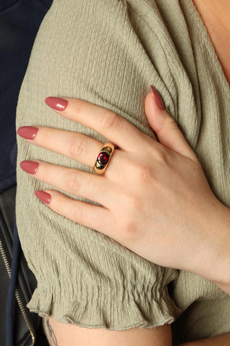 Bague 53 Bague Or jaune Grenat Almandin 58 Facettes 2381955CN