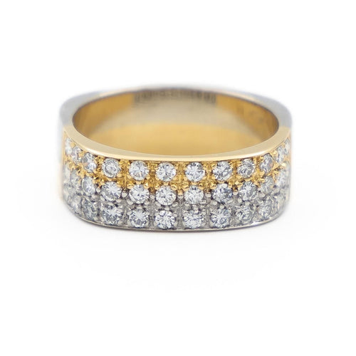 Bague 54 Bague Alliance Or blanc Diamant 58 Facettes 1850841CN