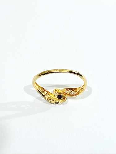 Bague 54 Bague Or jaune Saphir 58 Facettes