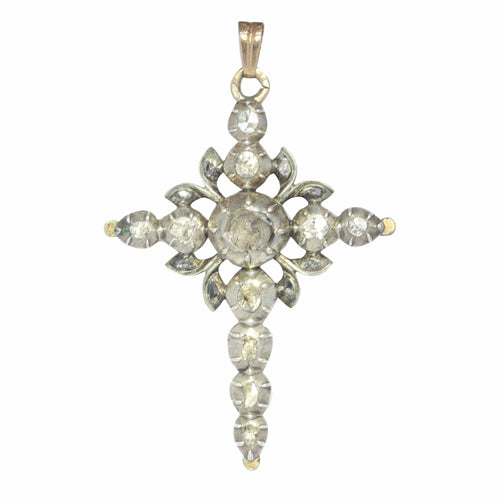Pendentif Pendentif croix, diamant taille rose 58 Facettes 23054-0078