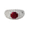 Bague 49 Bague jonc pavage diamant, rubis 1,78 carats. 58 Facettes 30945