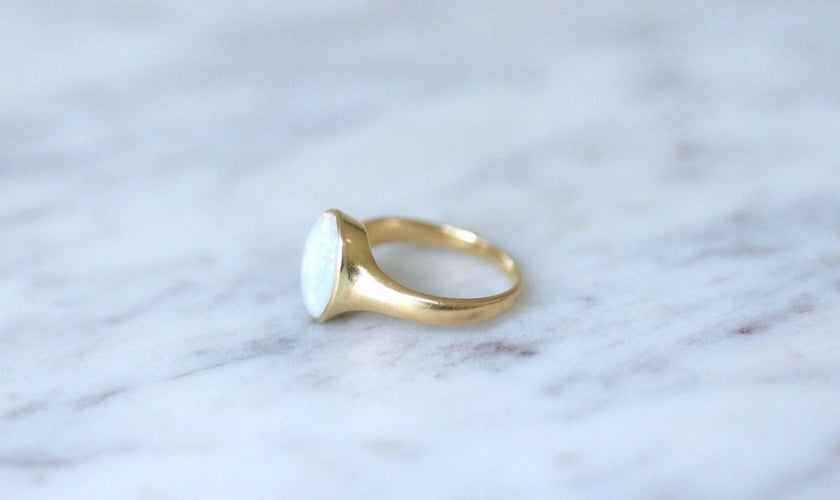 Bague Bague jonc vintage opale 58 Facettes