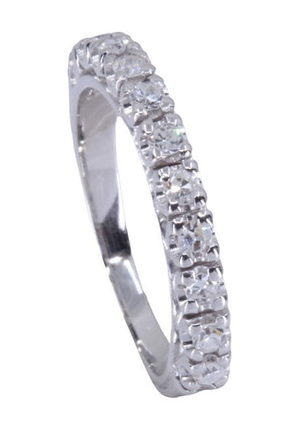 Bague 53 DEMI-ALLIANCE DIAMANTS 58 Facettes 072161