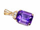 Pendentif Pendentif améthyste diamants 58 Facettes AB176