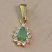 Pendentif Pendentif Marguerite Emeraude pierres blanches 58 Facettes Ref1780