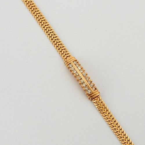 Bracelet Bracelet maille serpent diamants or jaune 58 Facettes