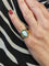 Bague CHEVALIÈRE ANCIENNE AGATE VERTE 58 Facettes 069421