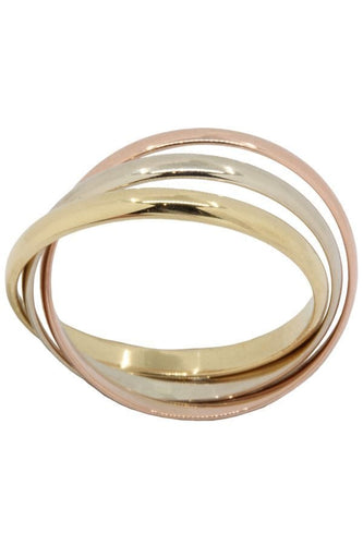 Bague ALLIANCE 3 ANNEAUX 3 ORS 58 Facettes 045031
