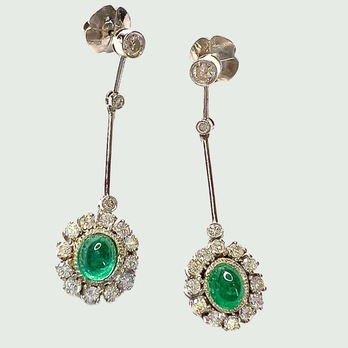 Boucles d'oreilles BOUCLES D'OREILLES EMERAUDES DIAMANTS 58 Facettes
