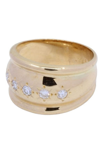 Bague 52 BAGUE JONC DIAMANTS GODRONNÉ 58 Facettes 058121