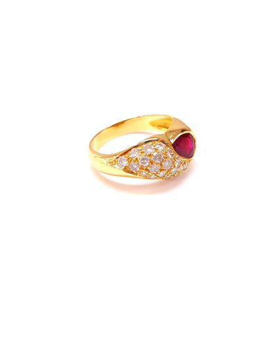 Bague 54 Bague jonc rubis et diamants 58 Facettes Bag-Ameng