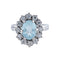 Bague Bague Marguerite Aigue-marine et Diamants 58 Facettes