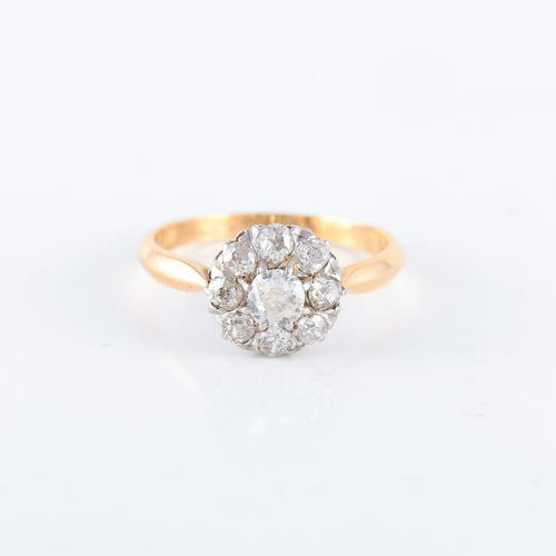 Bague Bague ancienne diamant or platine 58 Facettes