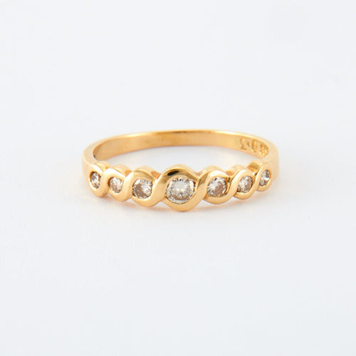 Bague Bague en or jaune & diamants 58 Facettes