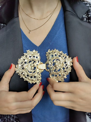 Accessoire Boucle De Cape Dans Son écrin En Vermeil Néo-Renaissance Wiese 58 Facettes 493