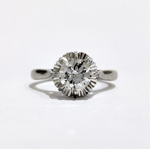 Bague 52 Bague solitaire diamant or blanc 58 Facettes 1-761/3