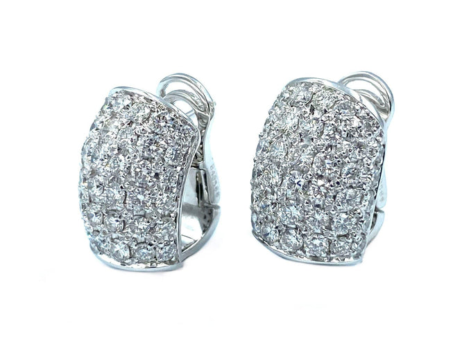 Boucles d'oreilles PIAGET - Boucles d’oreilles or blanc et diamants 58 Facettes