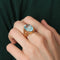 Bague 52 Bague Art Déco or rose et topaze bleue 58 Facettes P2L17
