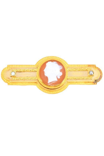 Broche BROCHE NAPOLÉON III CAMÉE  ET PERLES 58 Facettes 053351