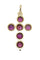Pendentif CROIX ANCIENNE AMÉTHYSTES 58 Facettes 044641