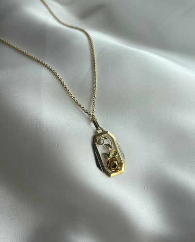 Pendentif Médaille Art Nouveau/Art Déco Or Jaune Perle Fine 58 Facettes